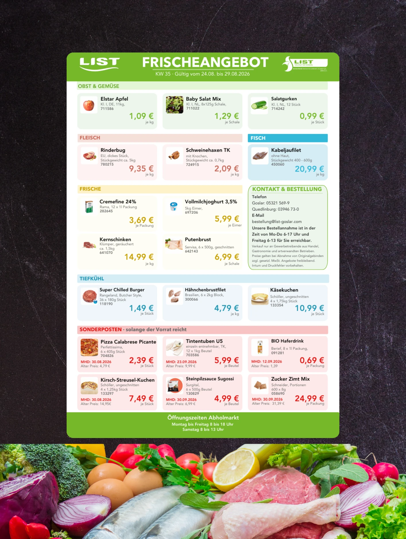 Frischeangebot List