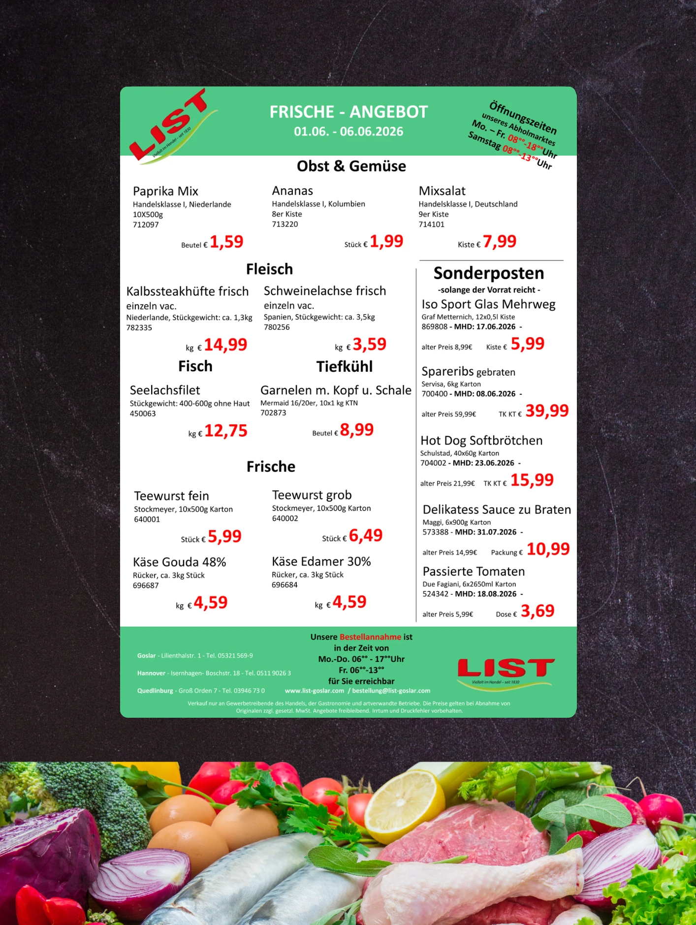 Frischeangebot List
