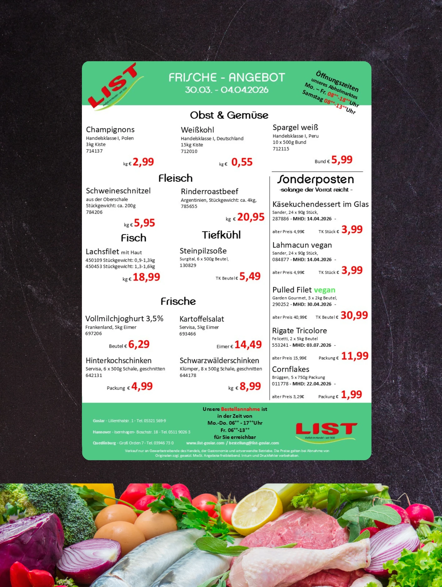 Frischeangebot List