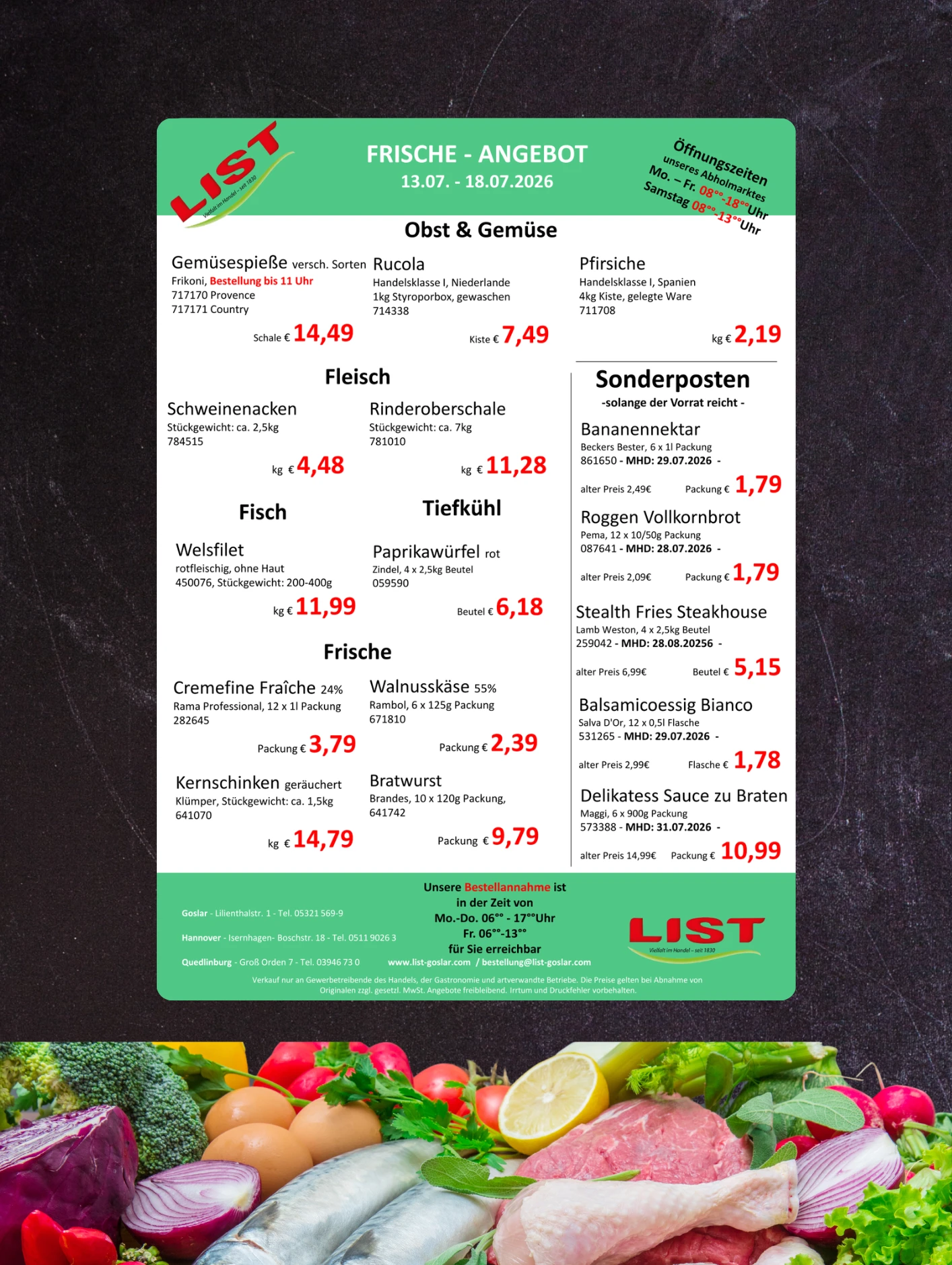 Frischeangebot List