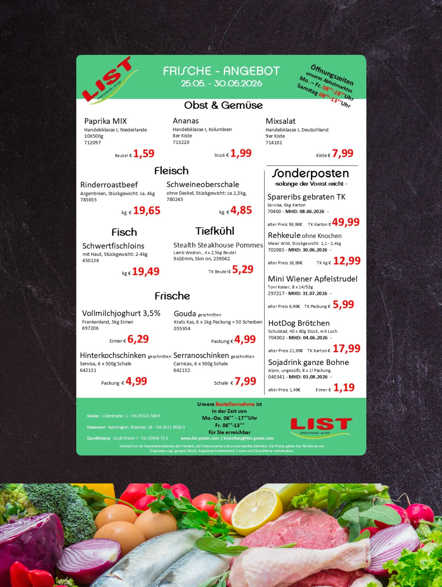 Frischeangebot List
